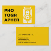 写真家タイポグラフィヴィンテージカメラ撮影 名刺 (正面/裏面)