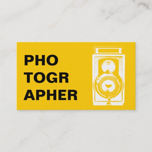 写真家タイポグラフィヴィンテージカメラ撮影 名刺 (正面)