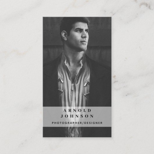 写真家デザイナーフォトソーシャルメディアQRコード 名刺 (正面)