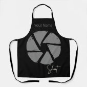 写真家デザインヴィンテージ絞りレトロカメラ エプロン (正面)