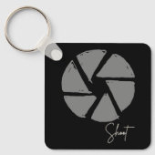 写真家デザインヴィンテージ絞りレトロカメラ キーホルダー (正面)