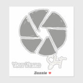 写真家デザインヴィンテージ絞りレトロカメラ シール (シート)