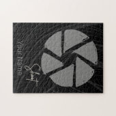 写真家デザインヴィンテージ絞りレトロカメラ ジグソーパズル (横)