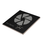 写真家デザインヴィンテージ絞りレトロカメラ タイル (側面)