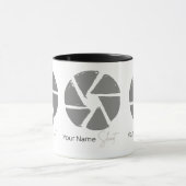 写真家デザインヴィンテージ絞りレトロカメラ マグカップ (中央)