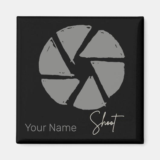 写真家デザインヴィンテージ絞りレトロカメラ マグネット (正面)