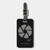 写真家デザインヴィンテージ絞りレトロカメラ ラゲッジタグ (正面縦)