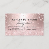 写真家バラ金ゴールドグリッター金属紙吹雪 名刺 (裏面)