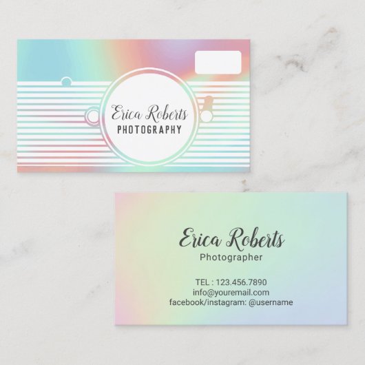 写真家パステルカメラ写真 名刺 (正面/裏面)