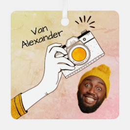 写真家ビジネスプロモーションフォトカーオーナメント メタルオーナメント