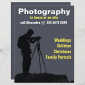 写真家ビジネス写真信頼できるチラシ (正面/裏面)