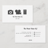 写真家ビデオグラファーDJとソーシャルメディア 名刺 (正面/裏面)