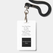 写真家フォトカンパニーのロゴテンプレートID バッジ (ストラップ付き裏面)