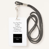 写真家フォトカンパニーのロゴテンプレートID バッジ (裏面ランヤード)