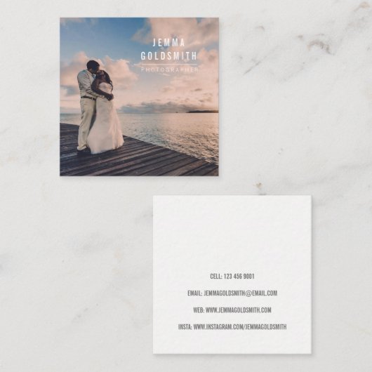 写真家フォトグラファー写真広場名刺 スクエア名刺 (正面/裏面)