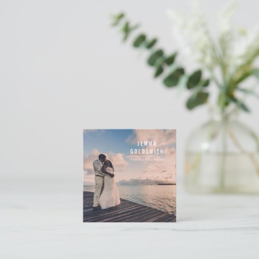 写真家フォトグラファー写真広場名刺 スクエア名刺 (スタンド正面)