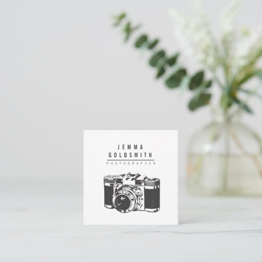 写真家フォトグラファー写真広場名刺 スクエア名刺 (スタンド正面)
