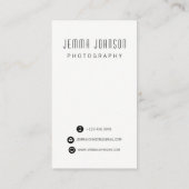 写真家フォトフレーム名刺写真 名刺 (裏面)