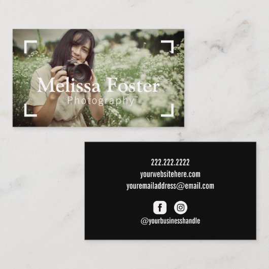 写真家フレーカスタムム写真名刺 名刺 (正面/裏面)