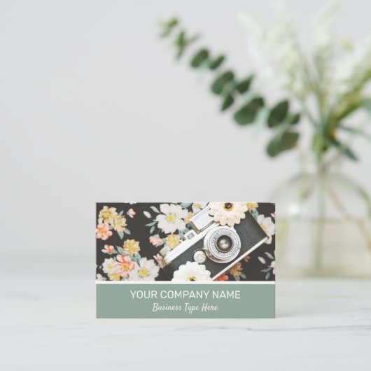 写真家フローラ名刺 名刺 (スタンド正面)