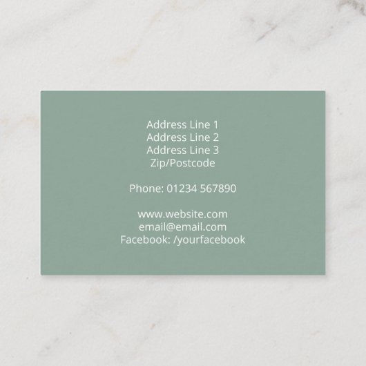 写真家フローラ名刺 名刺 (裏面)