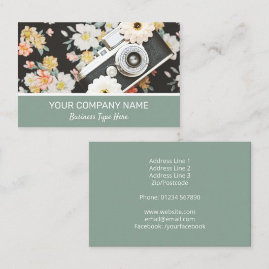 写真家フローラ名刺 名刺 (正面/裏面)