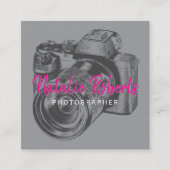 写真家プロフェッショナルカメラ撮影 スクエア名刺 (正面)