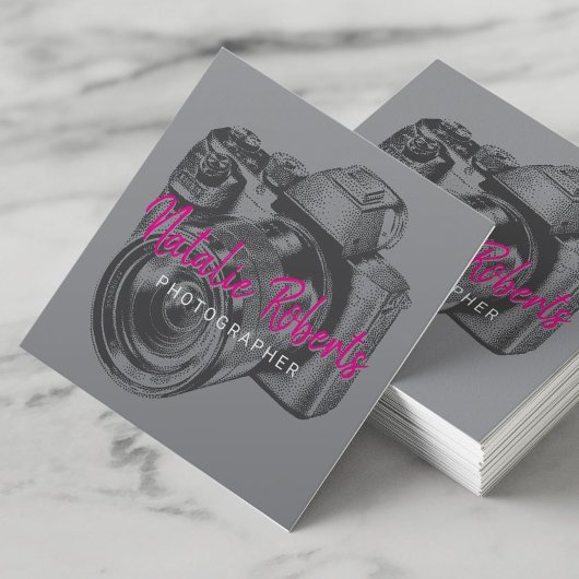 写真家プロフェッショナルカメラ撮影 スクエア名刺