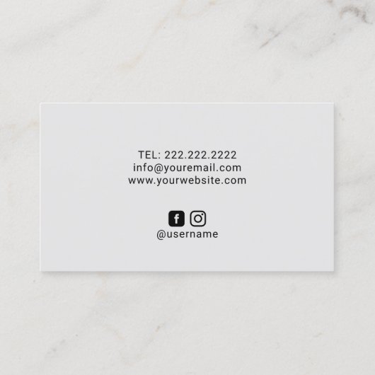 写真家プロフェッショナルカメラ撮影 名刺 (裏面)