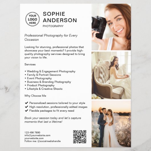 写真家プロフェッショナル写真事業 チラシ (正面)