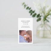 写真家ホワイトスクエア写真ミニマシンプルリスト 名刺 (スタンド正面)