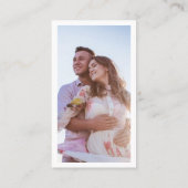 写真家ホワイトスクエア写真ミニマシンプルリスト 名刺 (裏面)