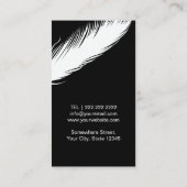 写真家ホワイトフェザー古いカメラ写真 名刺 (裏面)