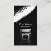 写真家ホワイトフェザー古いカメラ写真 名刺 (正面)
