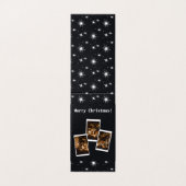 写真家ホワイト&ブラッククリスマススターズカード (外部フラット)