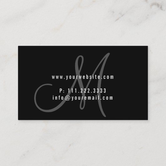 写真家ミニマリエレガントスト写真 名刺 (裏面)