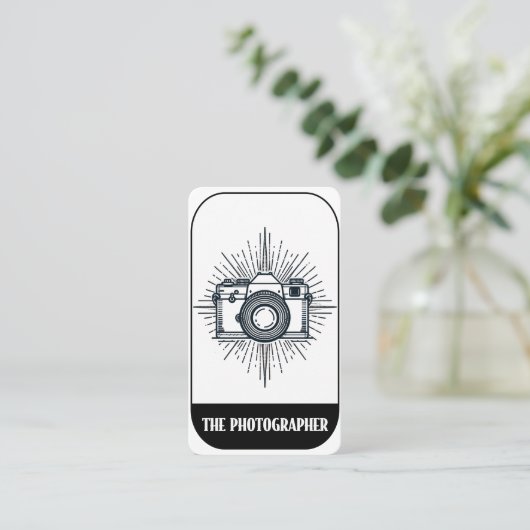 写真家ミニマルタロットスタイル写真 名刺 (スタンド正面)