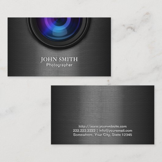 写真家メタリックカメラ撮影 名刺 (正面/裏面)