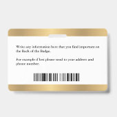 写真家メディア従業員プレスパスIDカード バッジ (裏面)