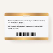 写真家メディア従業員プレスパスIDカード バッジ (裏面)