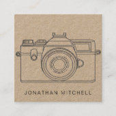 写真家モダンカメラプロフェッショナル工芸 スクエア名刺 (正面)