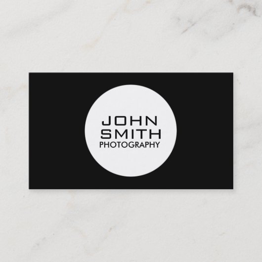 写真家モダンプロフェッショナルプレシンプルーン 名刺 (正面)