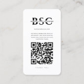 写真家モダン写真撮影Instagramグリッド 名刺 (裏面)