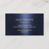 写真家モダン海軍と金ゴールドレンズ撮影 名刺 (裏面)