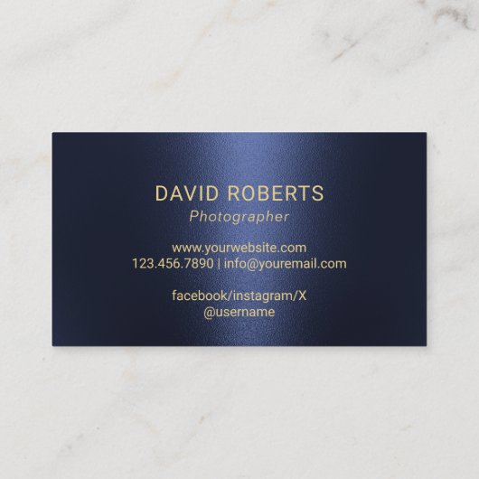 写真家モダン海軍と金ゴールドレンズ撮影 名刺 (裏面)