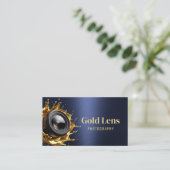 写真家モダン海軍と金ゴールドレンズ撮影 名刺 (スタンド正面)