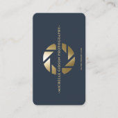 写真家モノグラムブルー金ゴールドレンモダンズ 名刺 (正面)