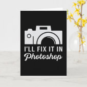 写真家レンズカメラギフトおもしろい写真 カード (黄色い花)