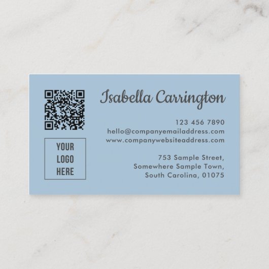 写真家ロゴ写真QRコード名刺 名刺 (裏面)