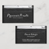 写真家ヴィンテージカメラレザー写真 名刺 (正面/裏面)